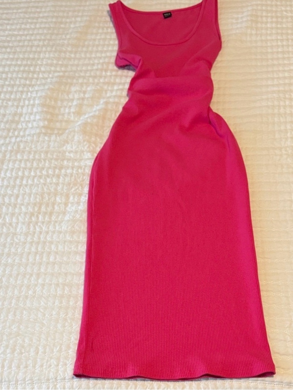 SHEIN Hot Pink Midi Dress